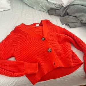 Red orange Chunky cardigan